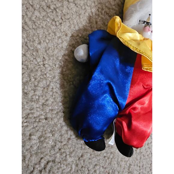 Vintage Artmark Porcelain Clown Dolls - Harlequin Satin Costume-Set of 2 - Picture 15 of 16